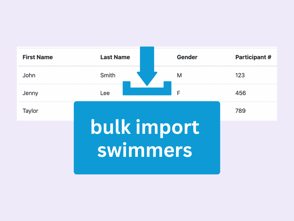 How to bulk import swimmers