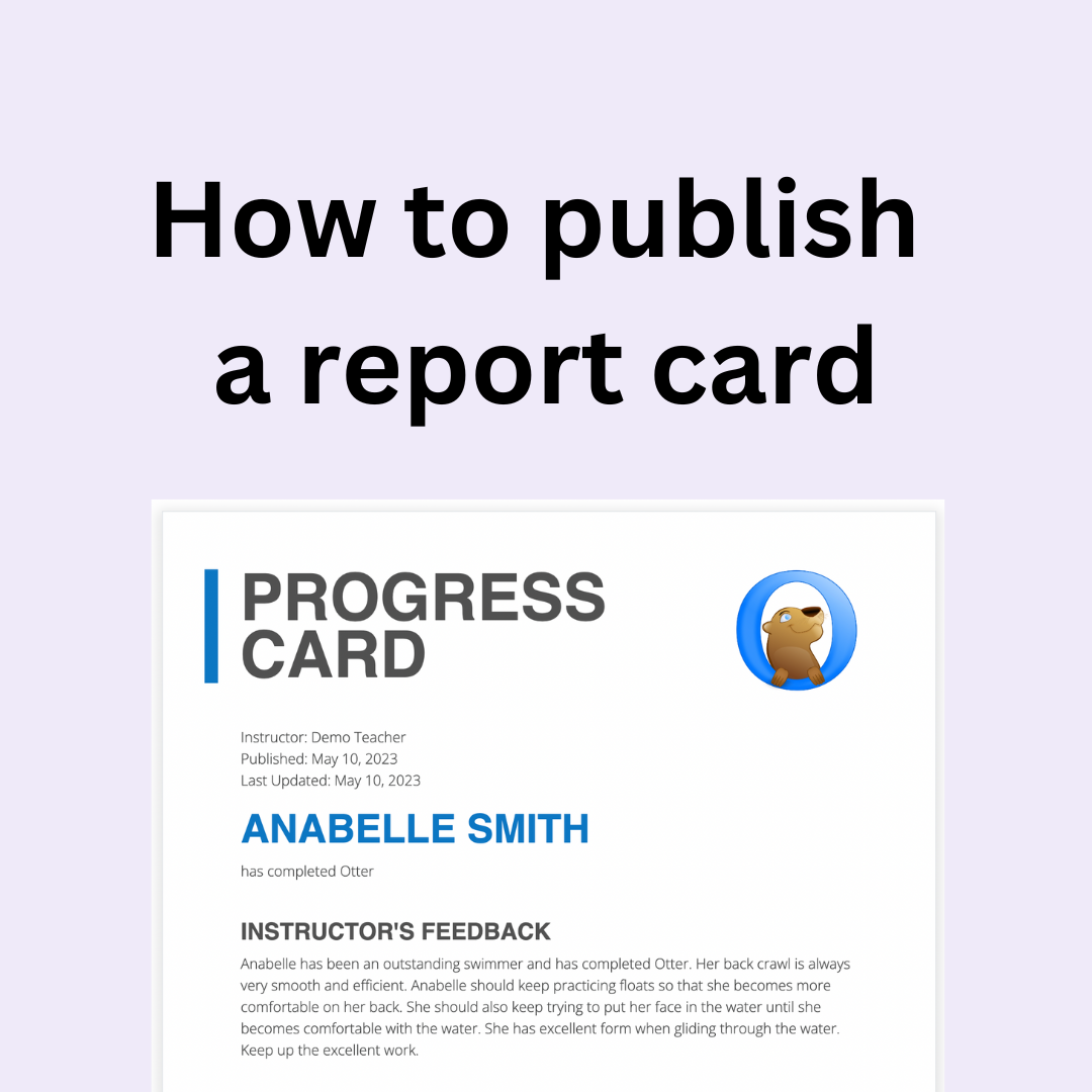 How to publish report cards
